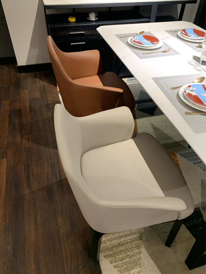 Modern Light Luxury Fabric Upholstery Chair Fabric Upholstered Kitchen Chairs 1