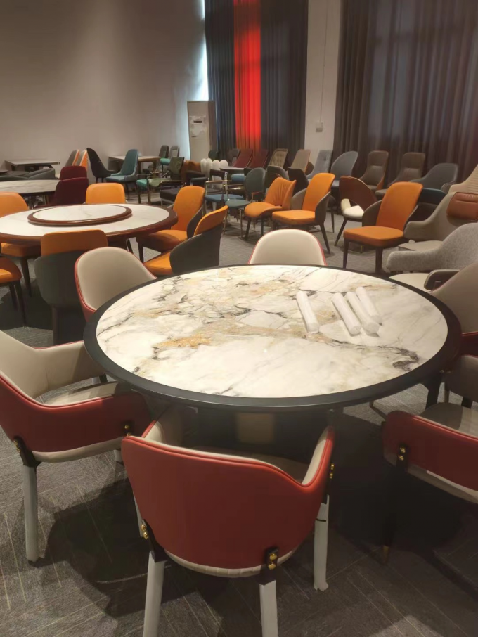 Modern Light Luxury Fabric Upholstery Chair Fabric Upholstered Kitchen Chairs 2