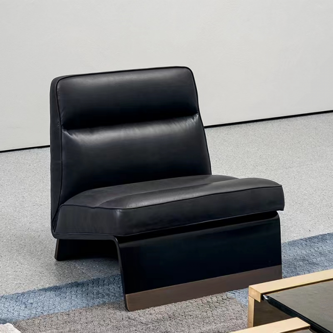 Black White Texture Custom Sofa Bed With Metal Leisure Chair 6