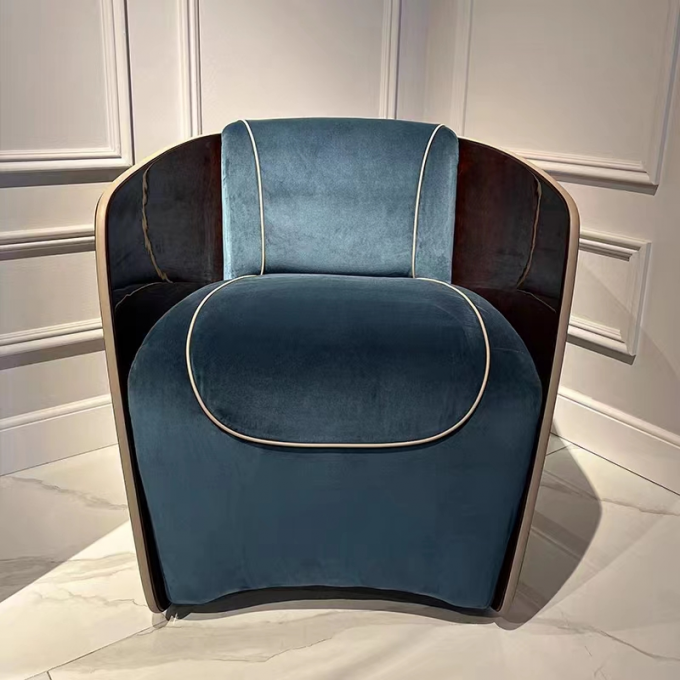 Fuchsia Creative Luxury Velvet Sofa Chair Gold Stainless Steel Armchair Custom 2