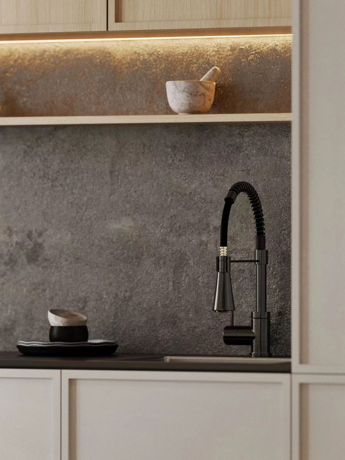 18mm Countertops Hotel Kitchen Cabinets Overall Quartz Stone 2