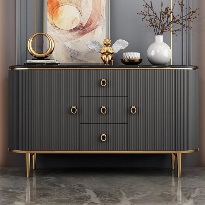 Rock Plate Modern Luxury Sideboard Cabinets Multifunctional Metal Locker Storage Custom 0