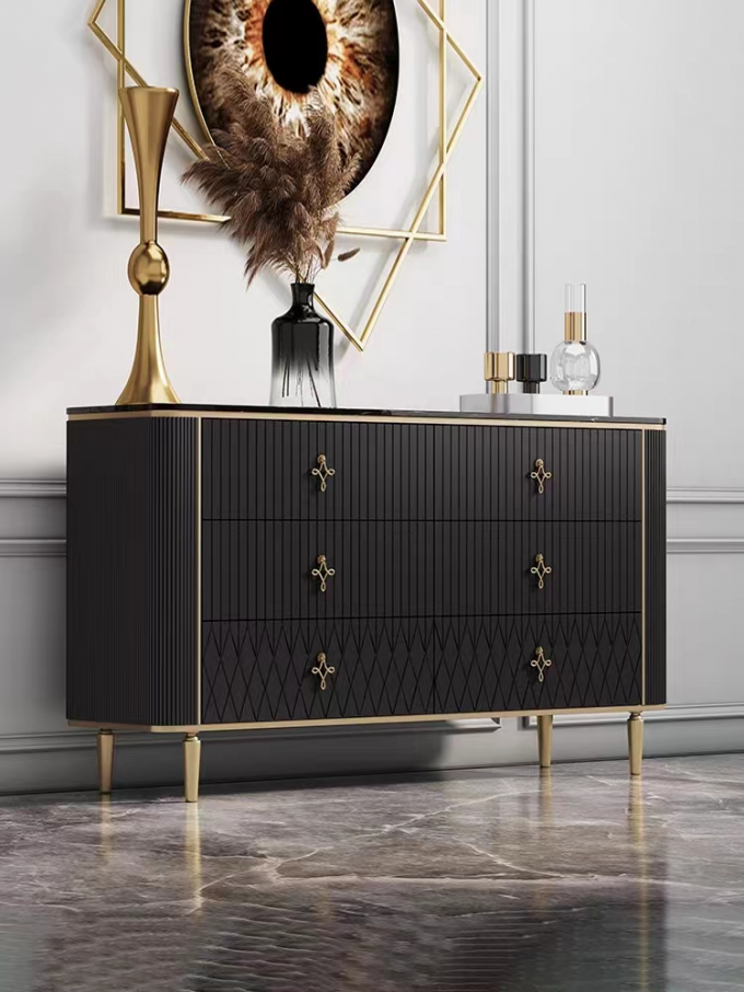 Rock Plate Modern Luxury Sideboard Cabinets Multifunctional Metal Locker Storage Custom 1