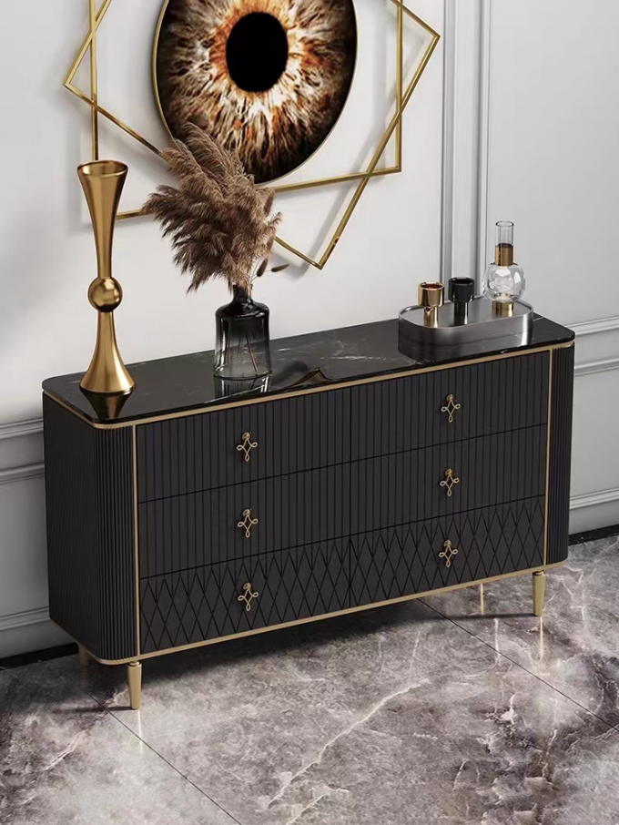 Rock Plate Modern Luxury Sideboard Cabinets Multifunctional Metal Locker Storage Custom 2