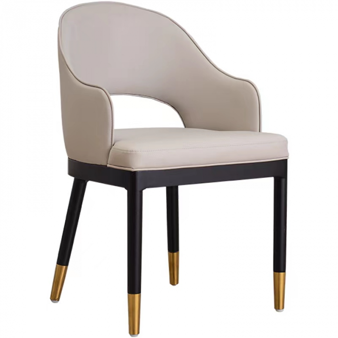 Custom Leather Solo Sofa Chair Four Feet Hotel Restaurant 1