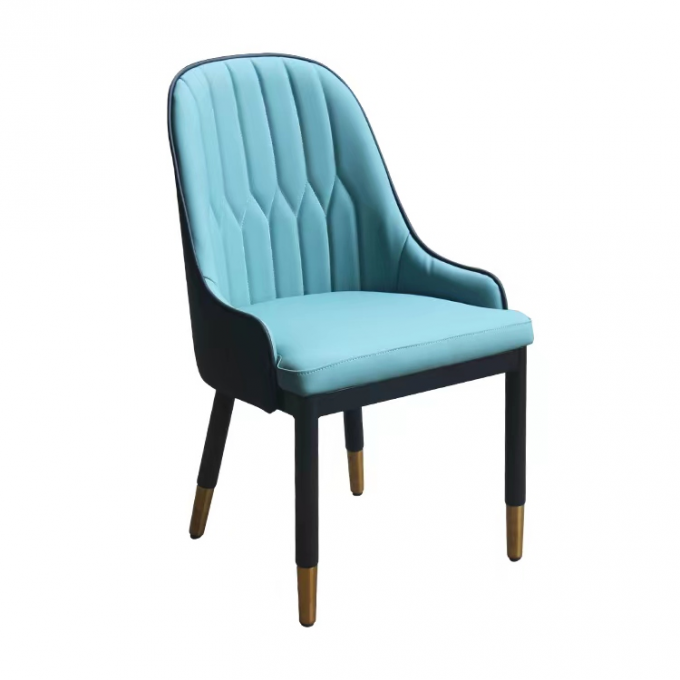 Custom Leather Solo Sofa Chair Four Feet Hotel Restaurant 3