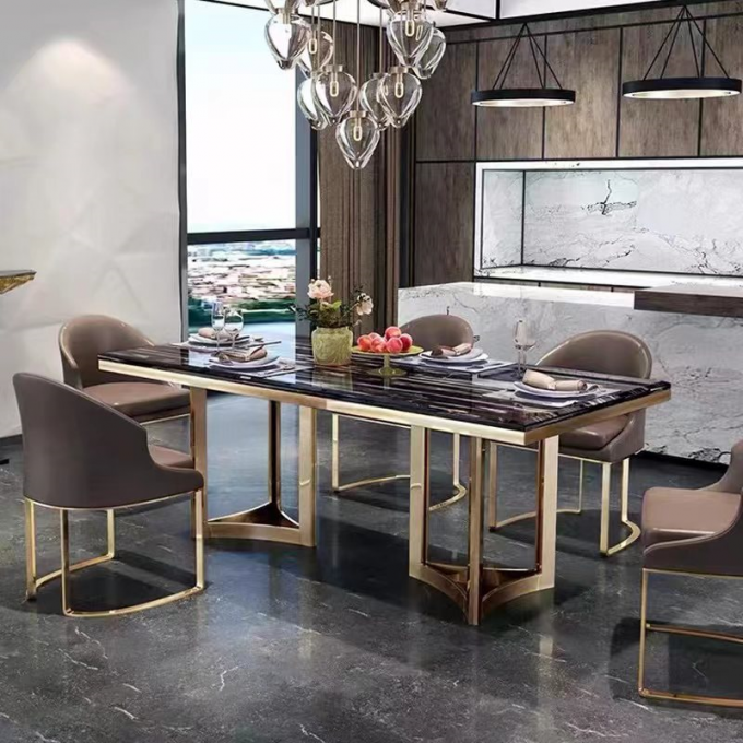 Quartz Hotel Restaurant Furniture Custom Restaurant Tables Set 3