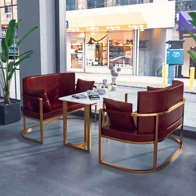 Metal Frame Commercial Cafe Table And Chairs 1