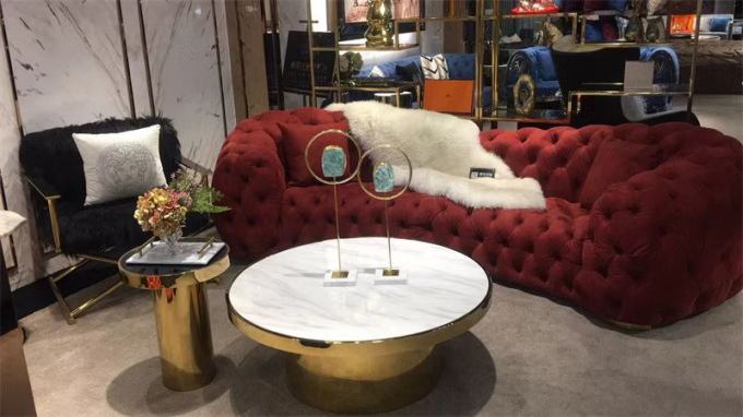 Light Luxury Oval Metal Coffee Table Combination Custom Luxury Modern Coffee Tables 2