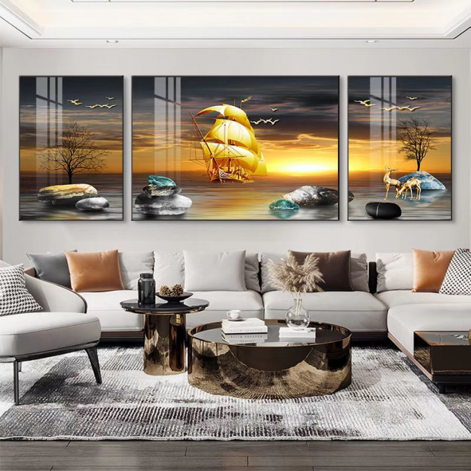 Light Luxury Oval Metal Coffee Table Combination Custom Luxury Modern Coffee Tables 3