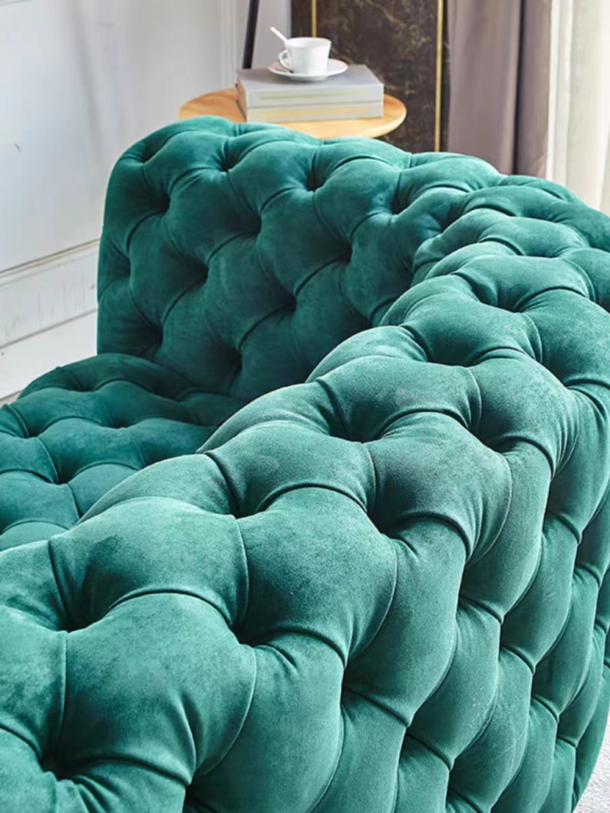 Plywood Commercial Hotel Lobby Furniture Sectional Velvet Sofa Sets 0