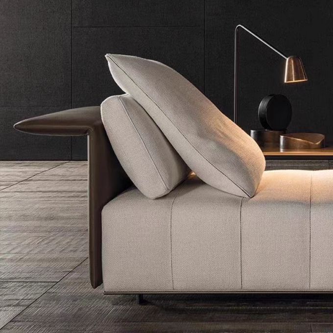 Modern Hotel Lobby Furniture Module Large Flat Floor Piano Wedge Sofa 0