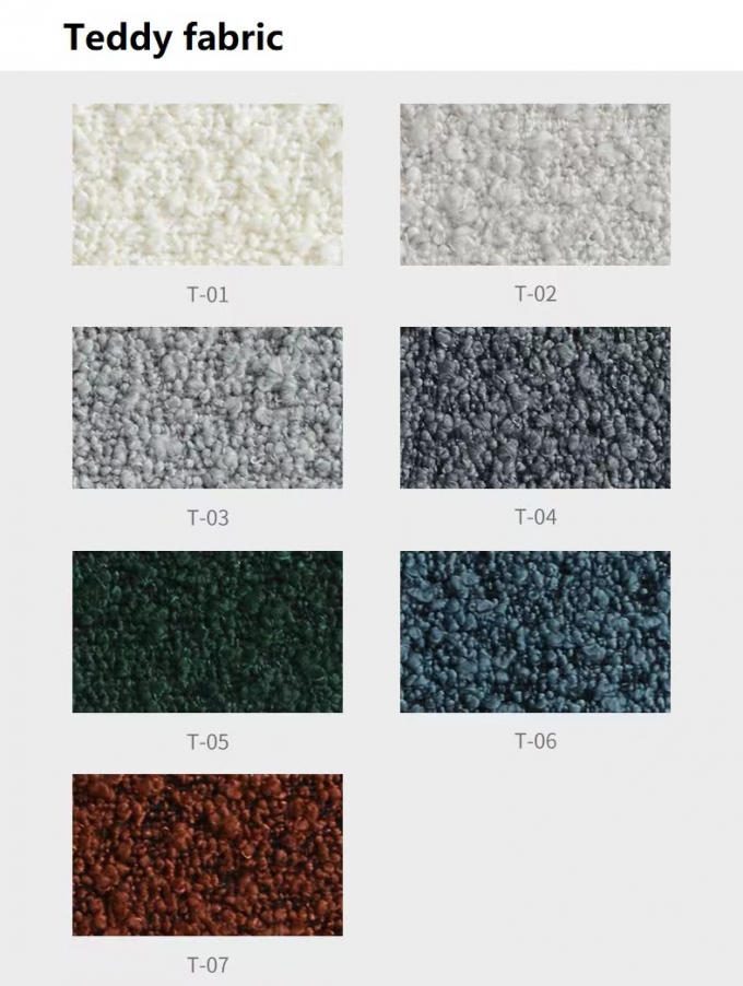 Teddy Hotel Lobby Furniture Fabric White Lamb Wool Sofa Modular Combination 1