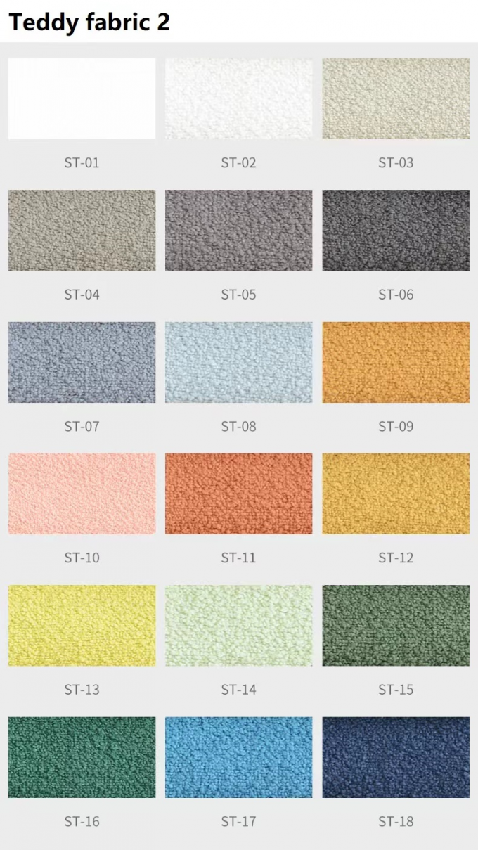 Teddy Hotel Lobby Furniture Fabric White Lamb Wool Sofa Modular Combination 2