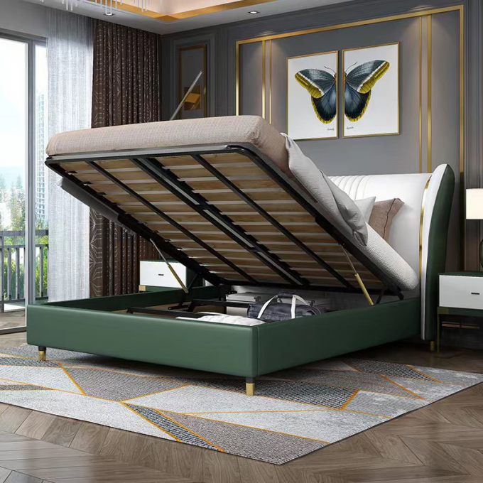 5 Star Luxury Hotel Bedroom Furniture Solid Wood Leather Bed Bentley Hotel Bedroom 2