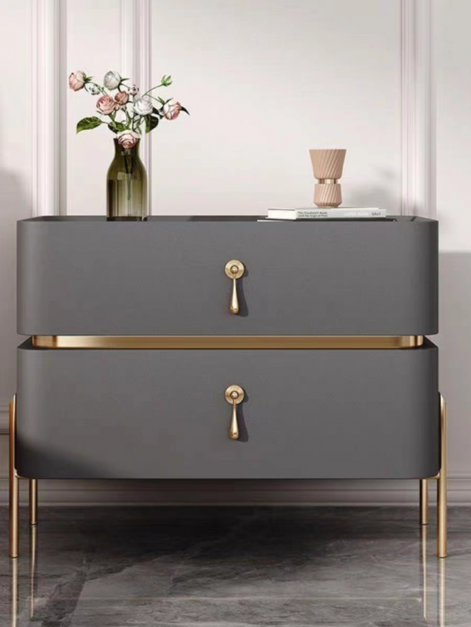 Modern Bedroom Smart Nightstand Beside Table 75*65cm 1