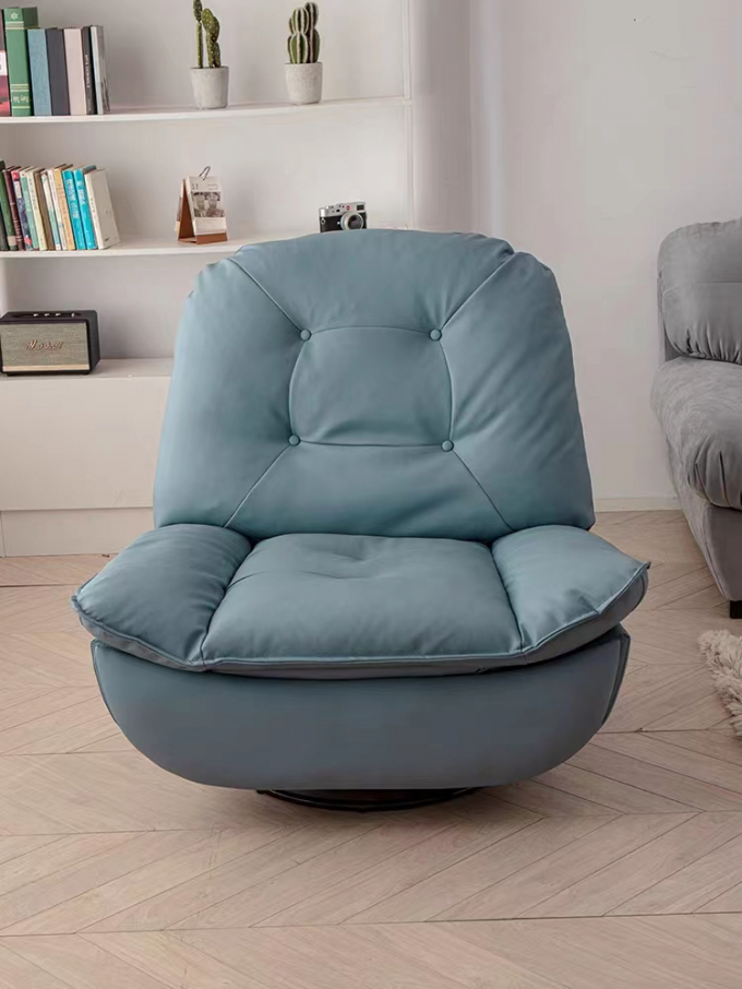 Commercial Light 360&deg; Rotating Chair Cowhide Luxury Office Home 0