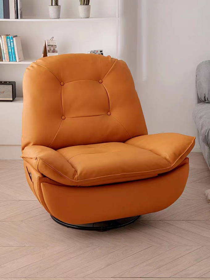 Commercial Light 360&deg; Rotating Chair Cowhide Luxury Office Home 1