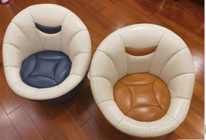 Commercial Light 360&deg; Rotating Chair Cowhide Luxury Office Home 2