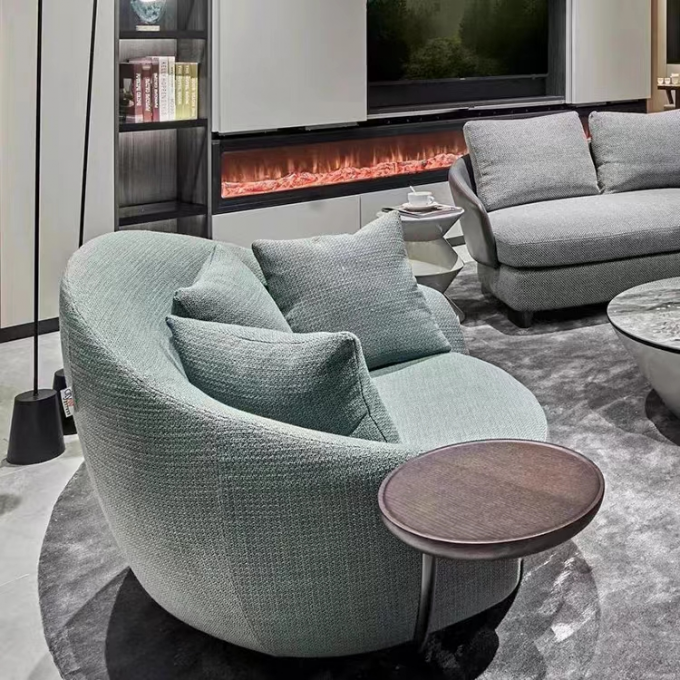 ODM OEM Villa Home Hotel Rotating Sofa Chair With Tray 3