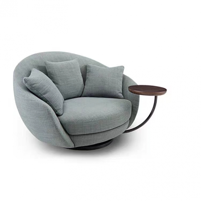 ODM OEM Villa Home Hotel Rotating Sofa Chair With Tray 2