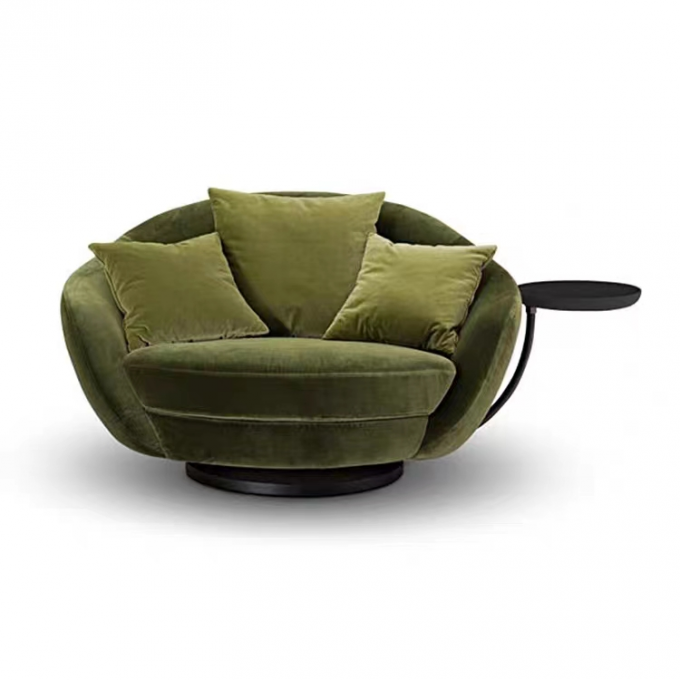 ODM OEM Villa Home Hotel Rotating Sofa Chair With Tray 4