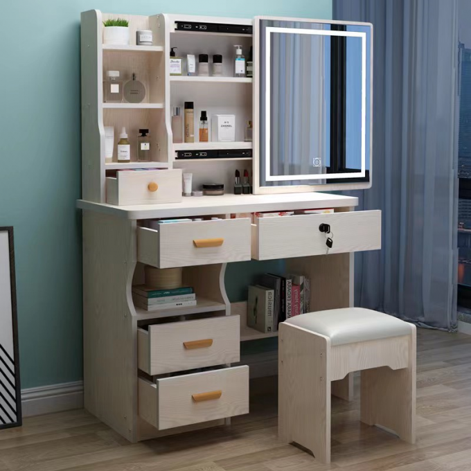 Mirror Bedroom Dressing Table Hotel Makeup Vanity Table 2