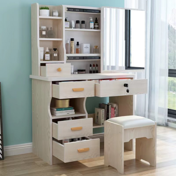 Mirror Bedroom Dressing Table Hotel Makeup Vanity Table 3