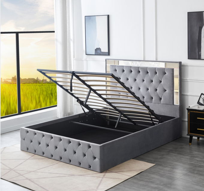 Modern Leather Luxury Bed Master Hotel Bedroom Double Bed 1.8 Bedroom King Bed 0