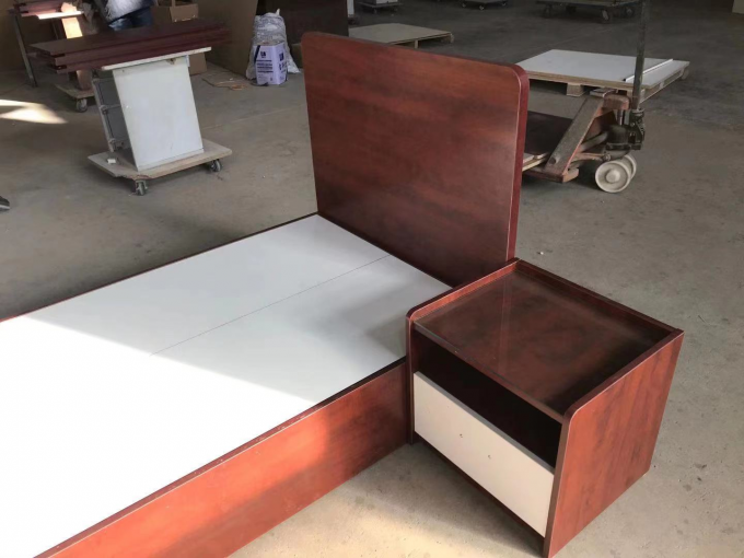 Custom Commercial Upholstered Storage Bed Solid Wood For Hotel Villa Home 0