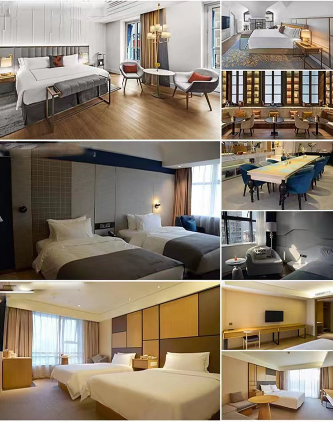 Custom Commercial Upholstered Storage Bed Solid Wood For Hotel Villa Home 3