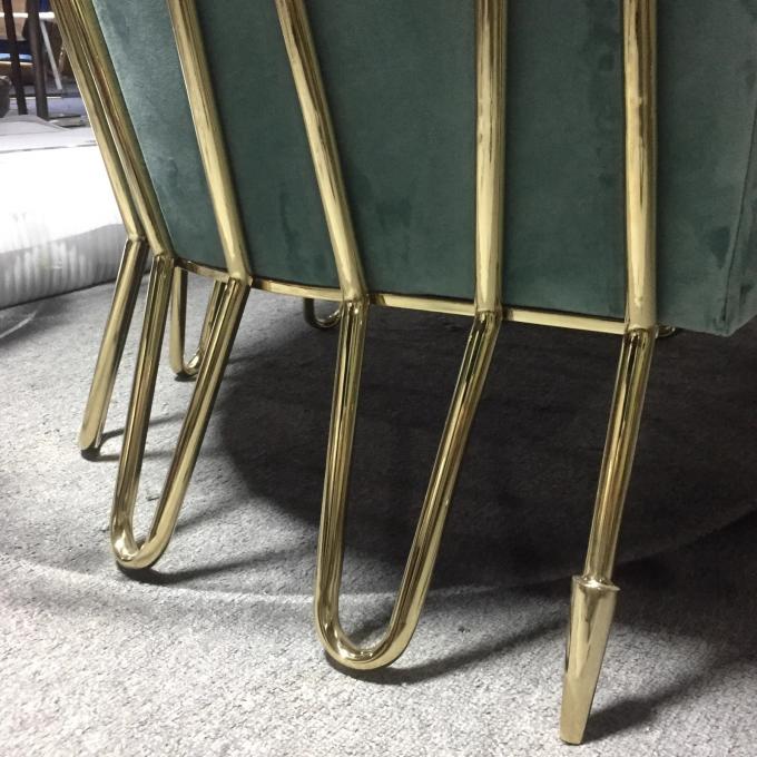 Customised Hotel Stainless Steel Single Sofa Chair With Optional Fabric And Metal Legs 6