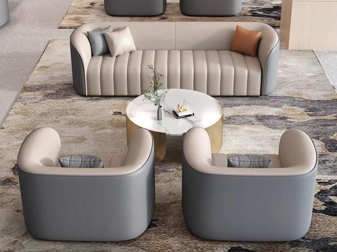 Customizable Size Luxury Hotel Lobby Booth Sofa Negotiation Table And Chairs 0