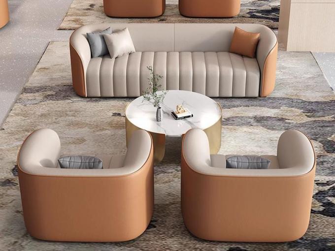 Customizable Size Luxury Hotel Lobby Booth Sofa Negotiation Table And Chairs 1