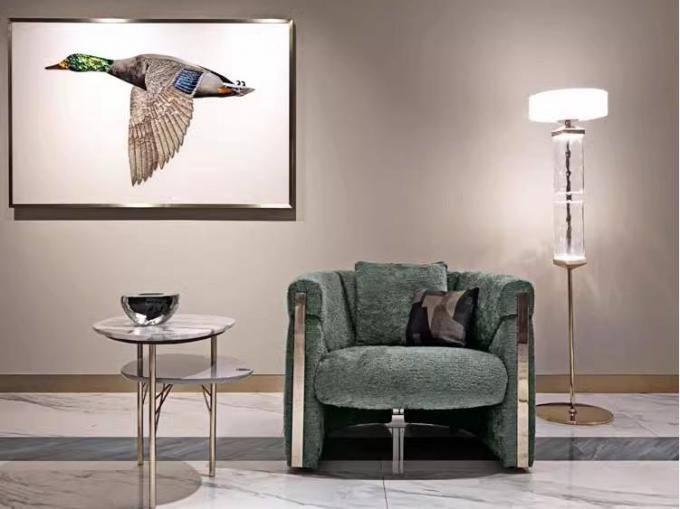 Italian Light Luxury Armchair Premium Sense Of Leisure Fabric Single Sofa Chair 0