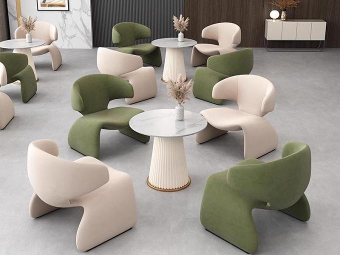 Luxury Hotel Lobby Leisure Furniture Sofa Chair Table And Chair Set Custom Size 0