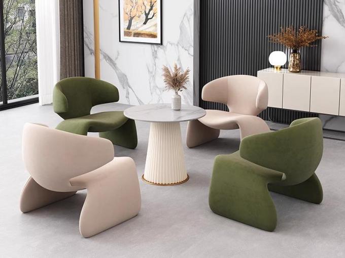 Luxury Hotel Lobby Leisure Furniture Sofa Chair Table And Chair Set Custom Size 1