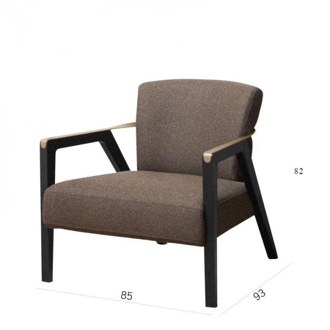 Customised Star Hotel Single Stainless Steel Armchair With Fabric Option 4
