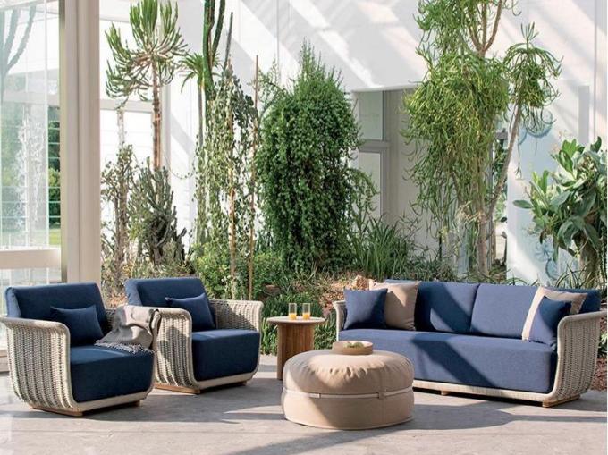 Luxury Five-Star Hotel Outdoor Rattan Sofa Combination 6 seating 0