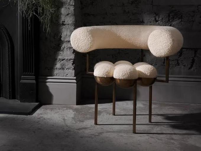 Creative Leisure Stainless Steel Dining Chair Alien Personality Single Chair 0