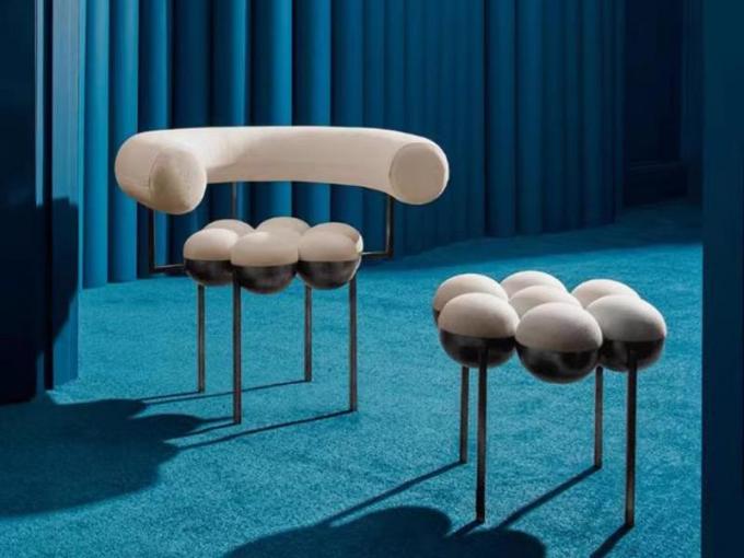 Creative Leisure Stainless Steel Dining Chair Alien Personality Single Chair 1