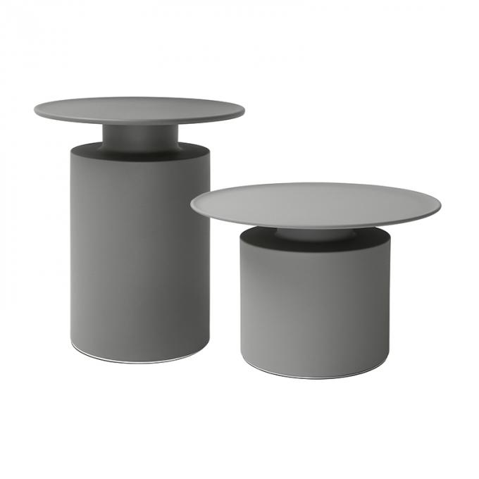 Five-star Hotel Modern Carbon Steel Art Round Corner Table Guest Room Bedside Table 4