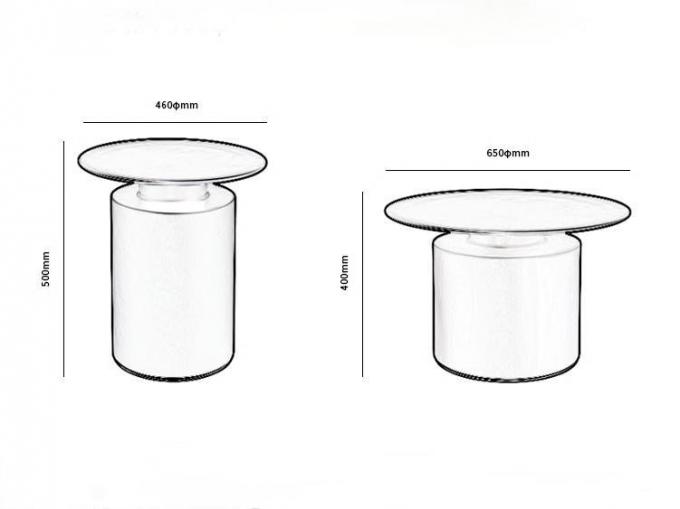 Five-star Hotel Modern Carbon Steel Art Round Corner Table Guest Room Bedside Table 6