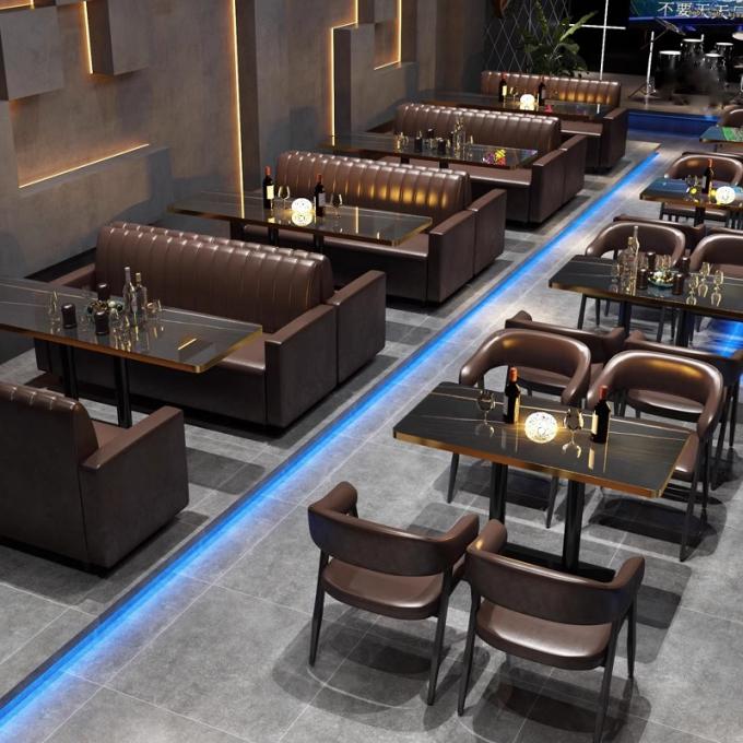 Modern Hotel Restaurant Table And Chair Set Bar Sofa Set 4