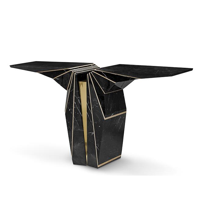 Stainless Steel Entrance Table For Five-star Hotels In Modern Minimalist Style 0