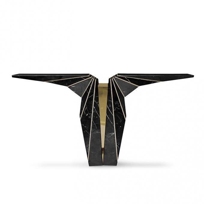 Stainless Steel Entrance Table For Five-star Hotels In Modern Minimalist Style 2