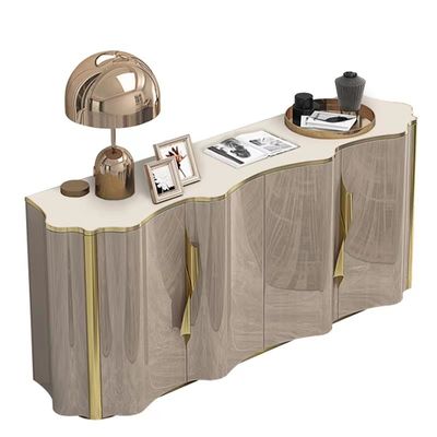 Good price Electroplated Luxury Sideboard Cabinets Stainless Steel Hotel Solid Wood Sideboard online