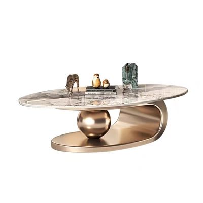 Good price Hollow Out Marble Coffee Table Stainless Steel Living Room Coffee Table online