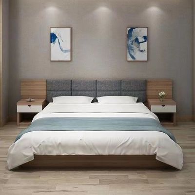 Good price Classic Luxury White Solid Oak Double Bed Hotel Bedroom Soft Bed online