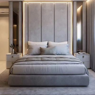 Good price Commercial Hotel Bedroom Furniture Modern Luxury Apartment Villa Linen Fabric Bed online